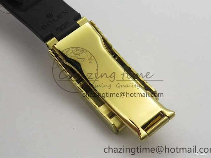 on V3 Strap Extra 1:1 116518 SS Black Strap) YG Dial 904L (Free Case Edition Noob SA4130 White Best Daytona Plated Rubber 1229